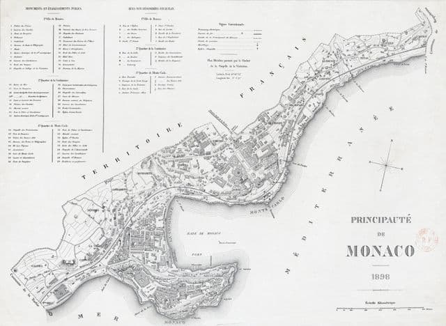 Plan historique de Monaco