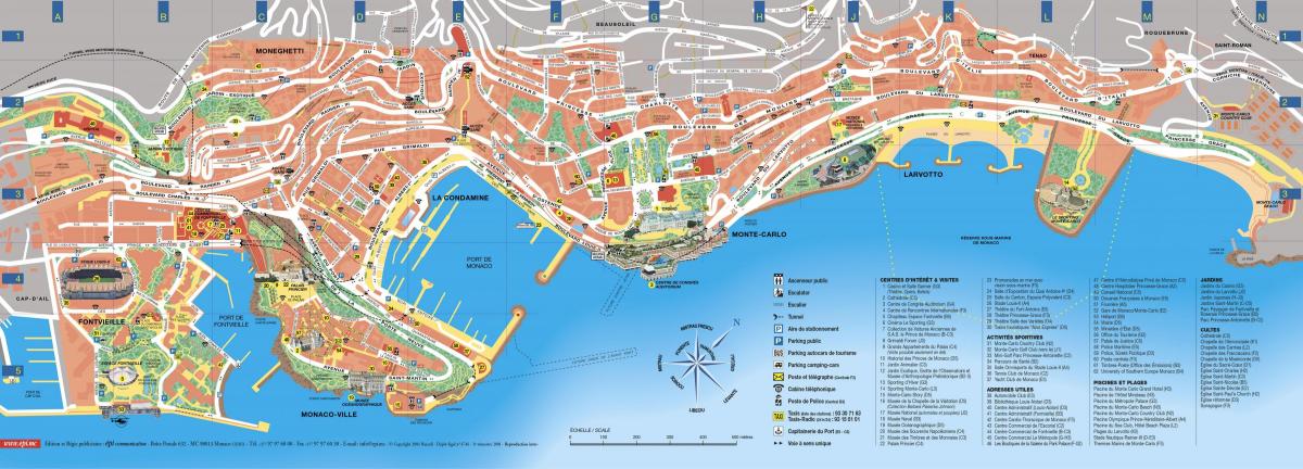 Plan des rues de Monaco